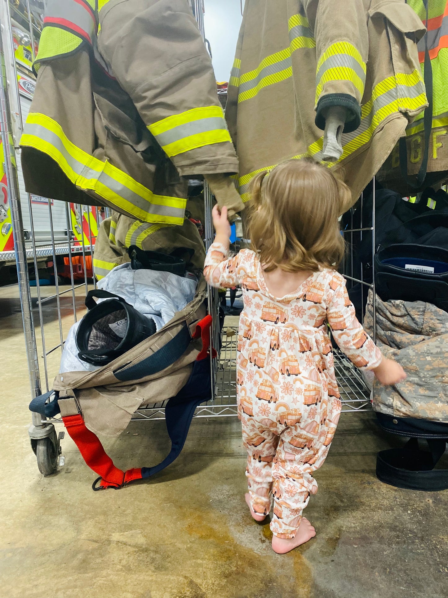 Fire Truck Magnolia Romper