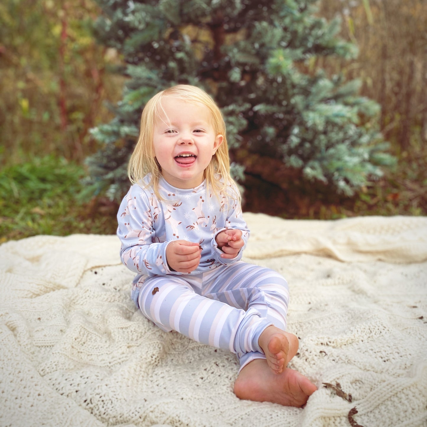 Reindeer Stripes Leggings