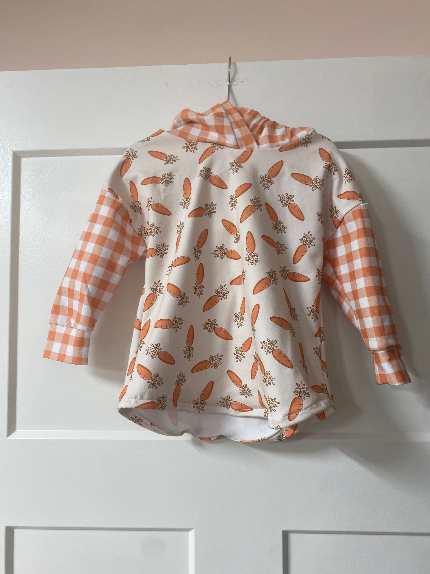 Carrots and Plaid Hooded Tee (CL) - With/Without Ruffles