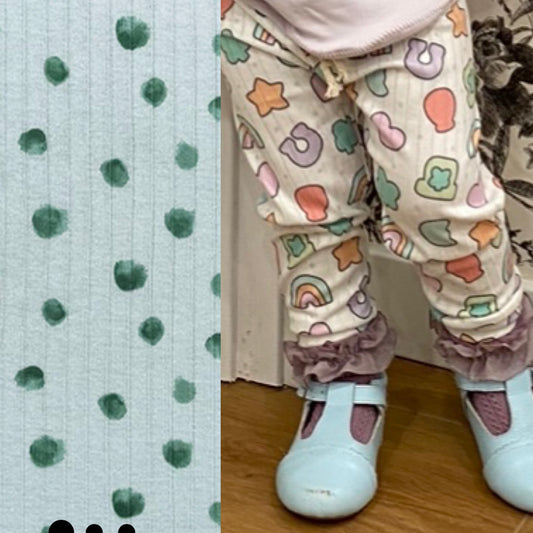 Green Dot Leggings or Flares