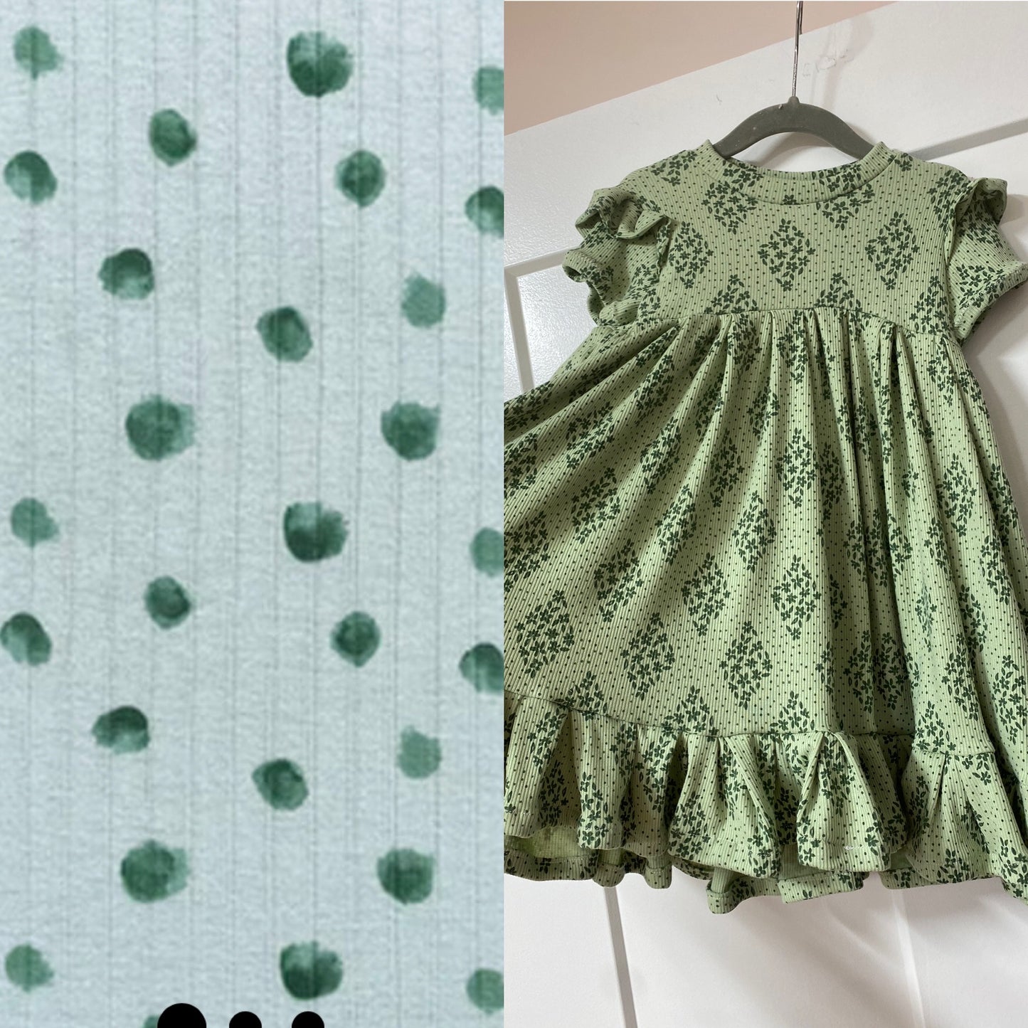 Green Dot Twirl Dress