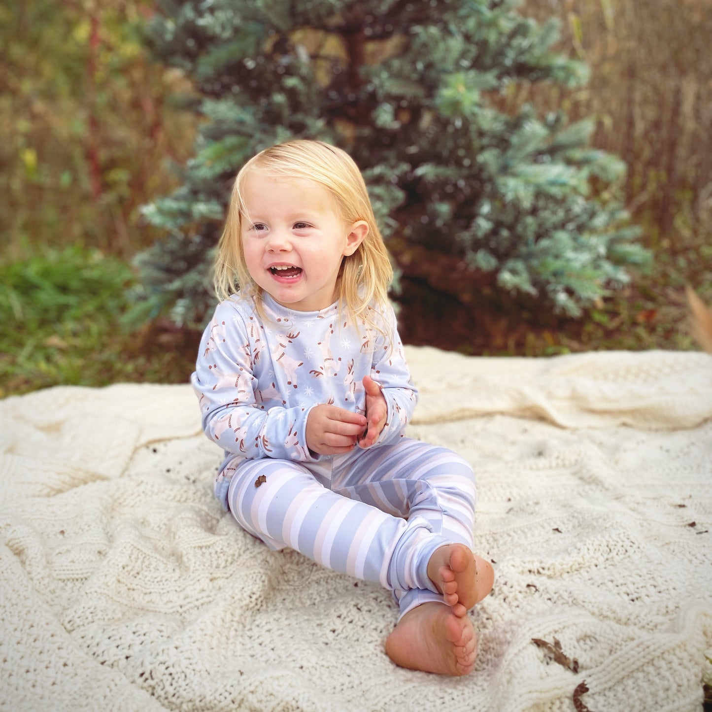 Reindeer Stripes Leggings