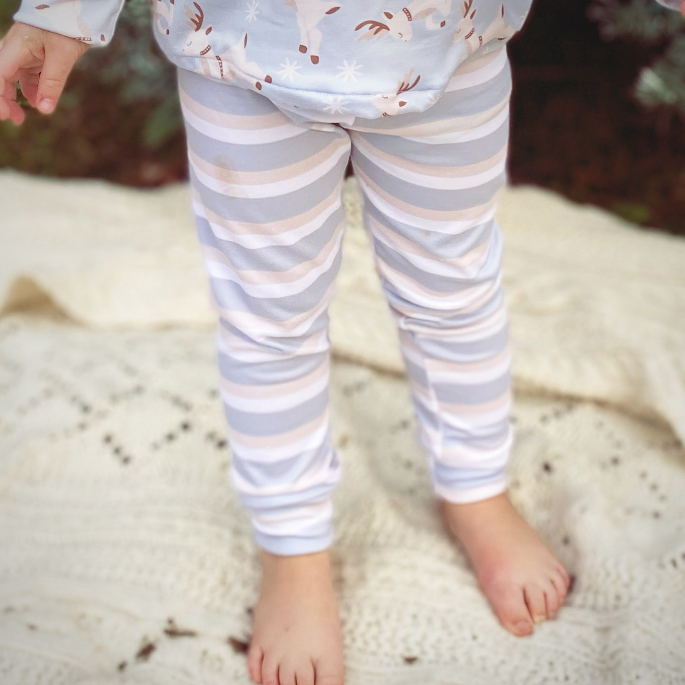 Reindeer Stripes Leggings