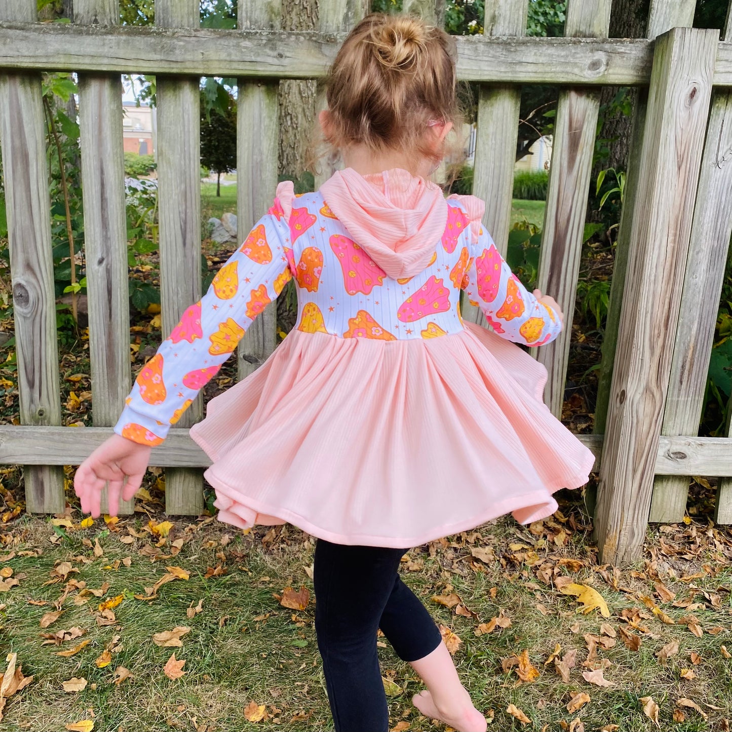 Groovy Ghost Peplum Twirl Top