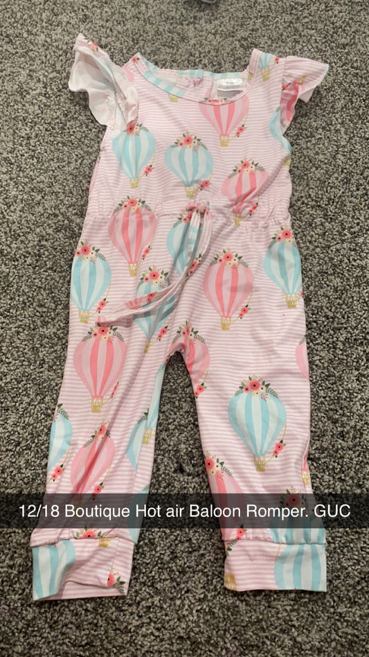 12/18 Boutique Hot Air Balloon Romper GUC