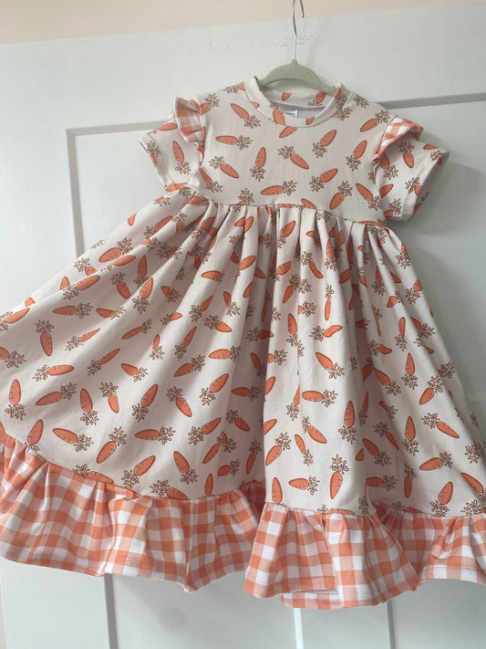 Carrots and Plaid Twirl Dress (CL)