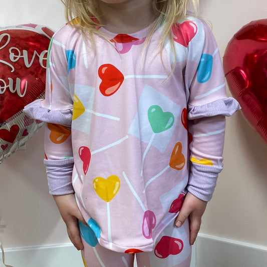 Heart Suckers Ruffle Poncho Tee