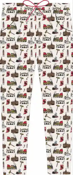 PREORDER: Christmas Towns Adult Wide Leg Pajama Bottoms