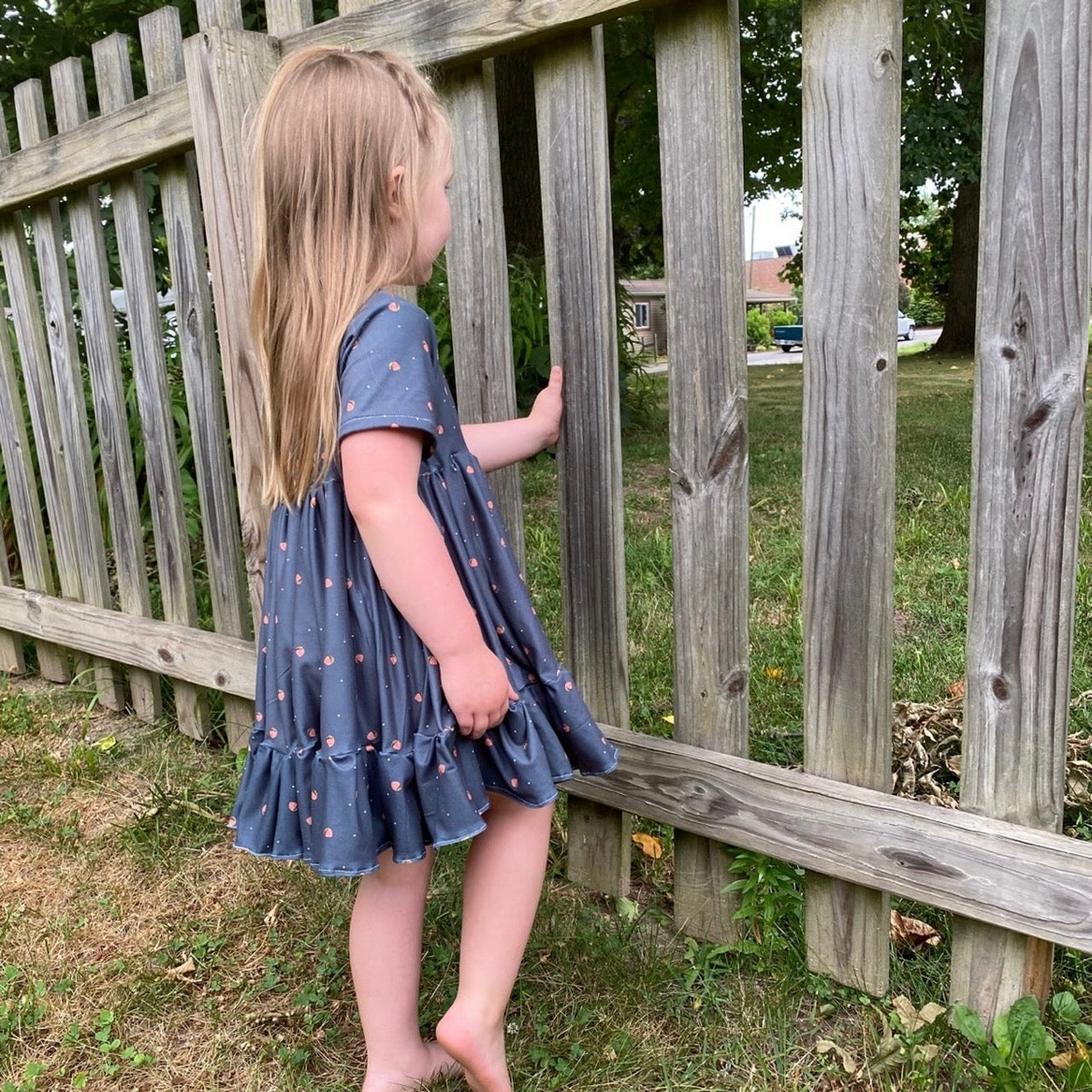 Strawberry Peplum Twirl Dress