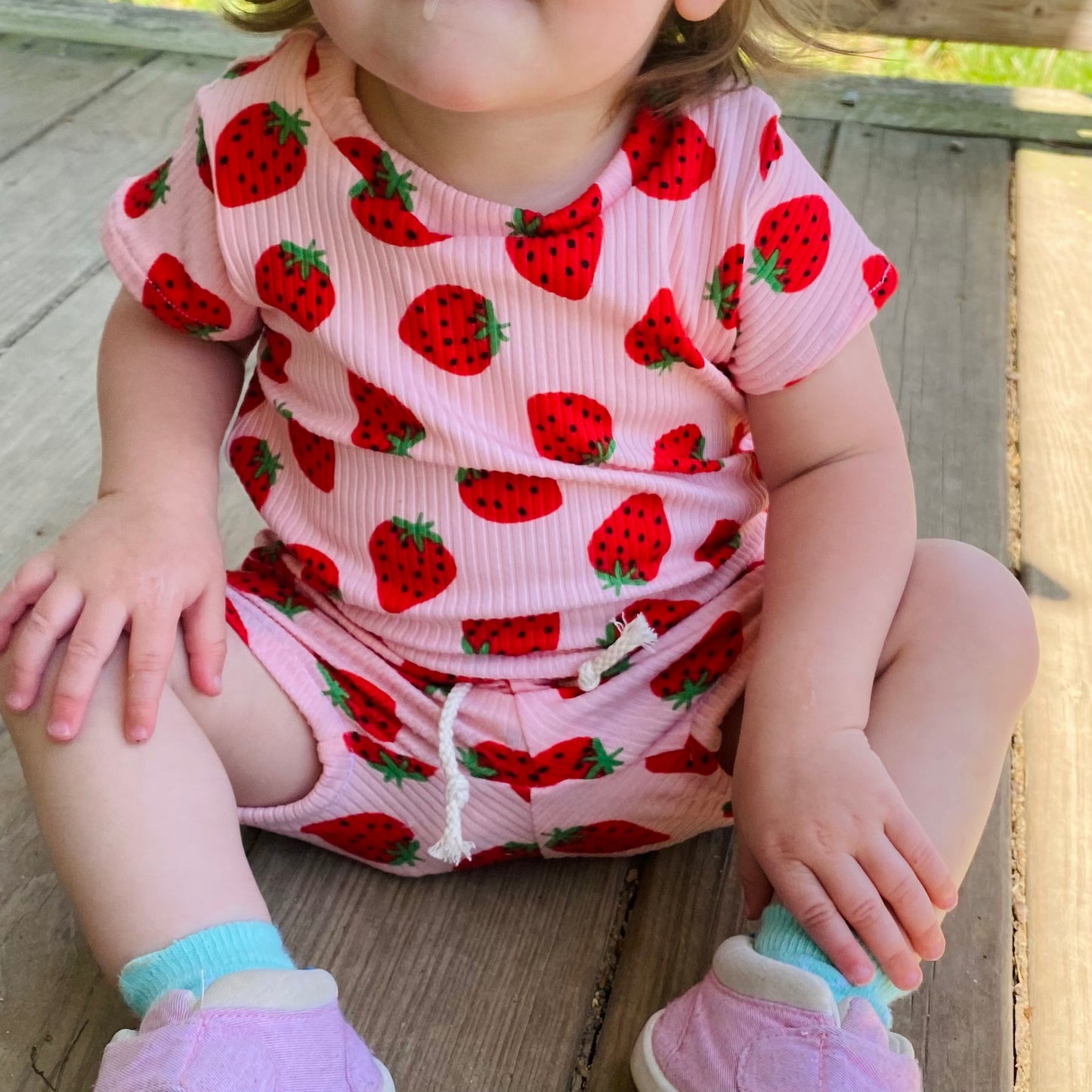 Strawberry Tee and Shorts Set