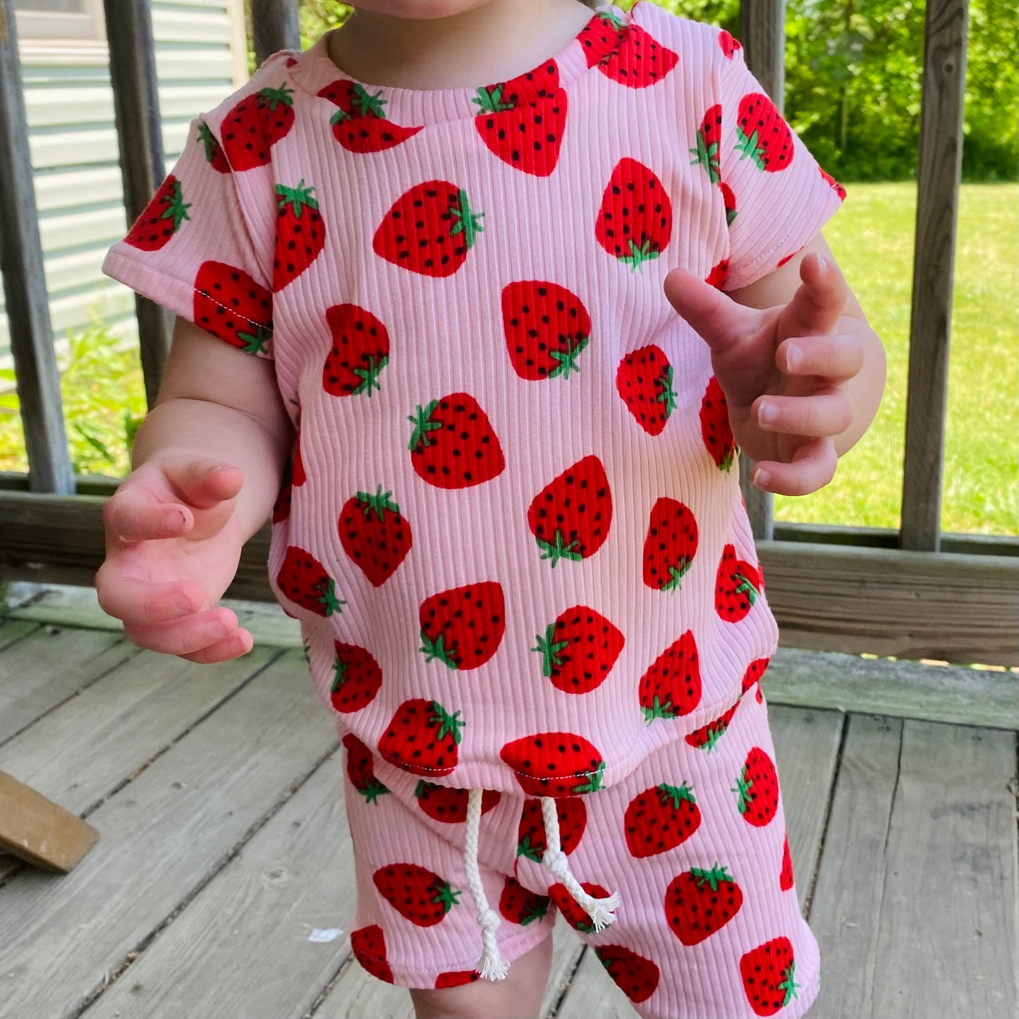 Strawberry Tee and Shorts Set